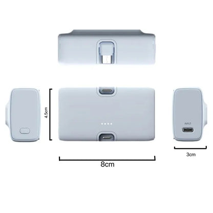 Dual-Head Mini Fast Charging Portable Capsule Power Bank