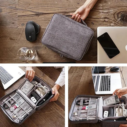 Travel Tech Organizer with Multiple Compartments