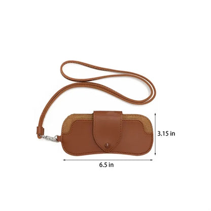 PU Leather Hanging Sunglasses Holder Case Pouch Bag