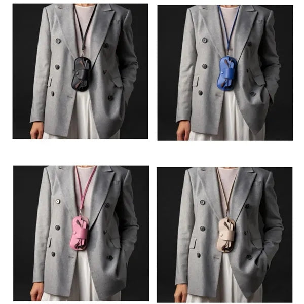 PU Leather Hanging Sunglasses Holder Case Pouch Bag
