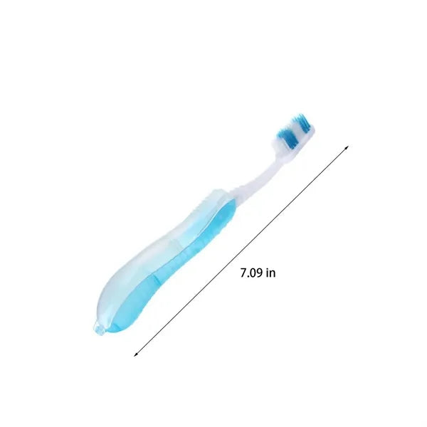 Triple Fold Travel Toothbrush Soft Bristles Portable Dental