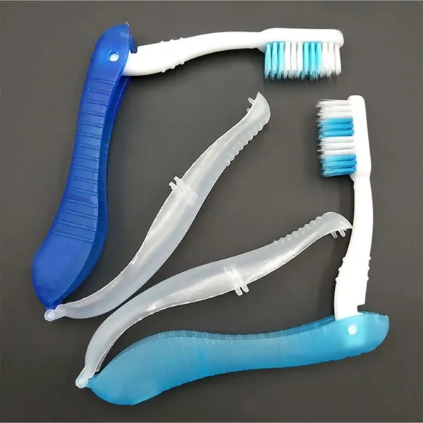 Triple Fold Travel Toothbrush Soft Bristles Portable Dental