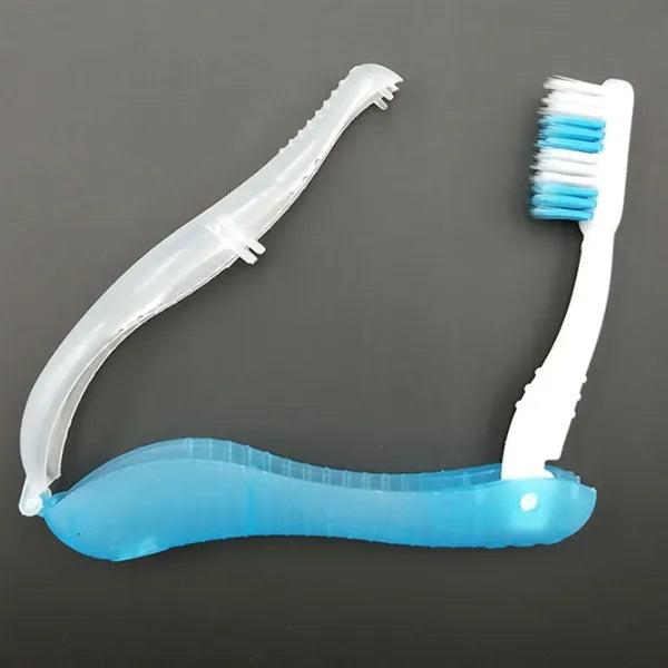 Triple Fold Travel Toothbrush Soft Bristles Portable Dental