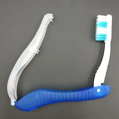 Triple Fold Travel Toothbrush Soft Bristles Portable Dental