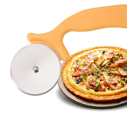 Stainless Steel Pizza Cutter Wheel With Ergonomic Handle