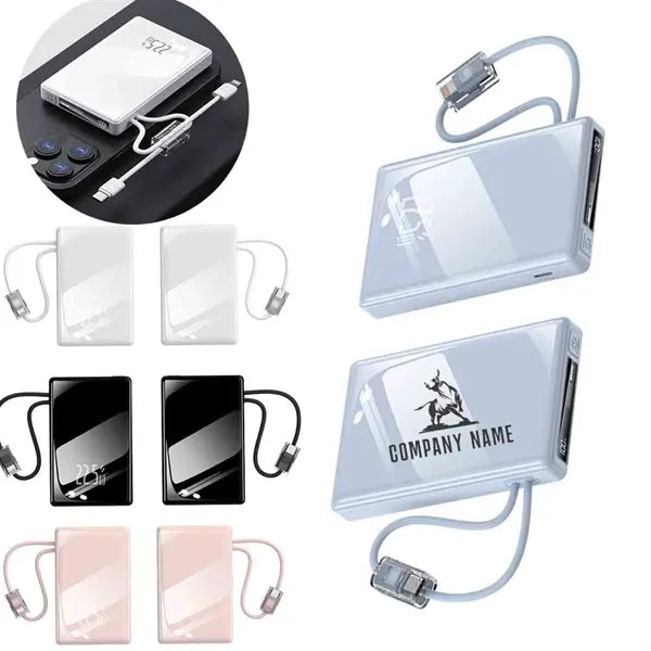 Portable Power Bank With Cable