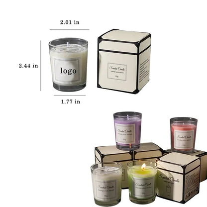 Glass Jar Scented Candle Gift Box Set