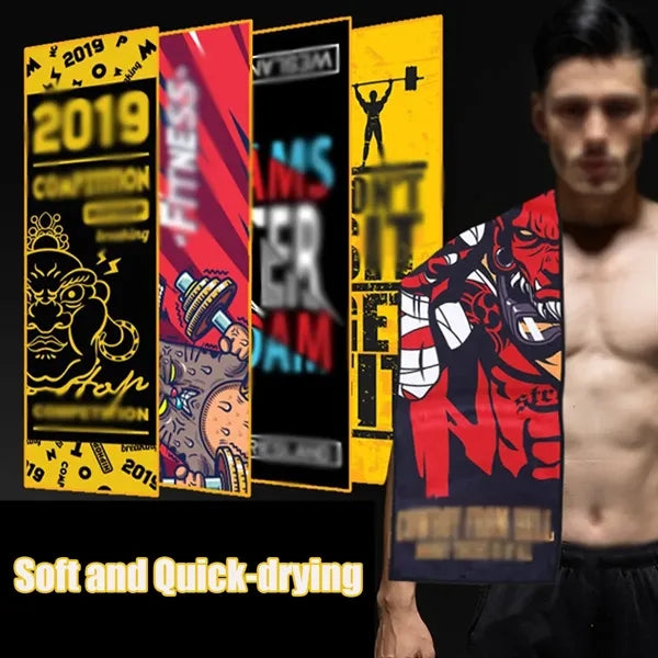 Customizable extra large quick-drying sports fitness towel