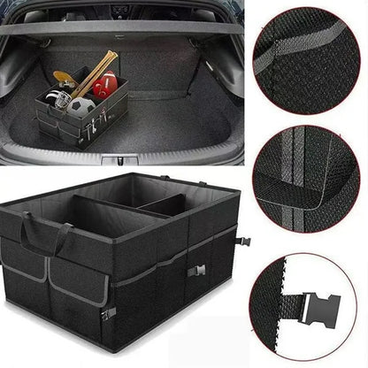 Foldable Car Trunk Organizer With Multiple Compartments