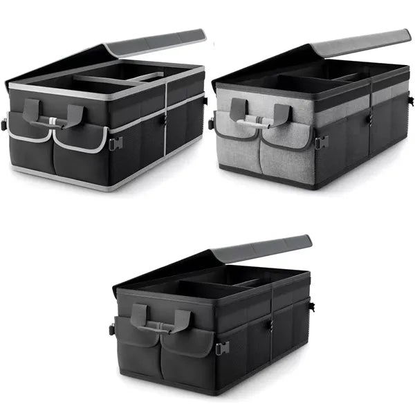 Foldable Car Trunk Organizer With Multiple Compartments