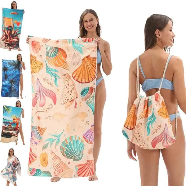 2-in-1 Beach Towel Backpack