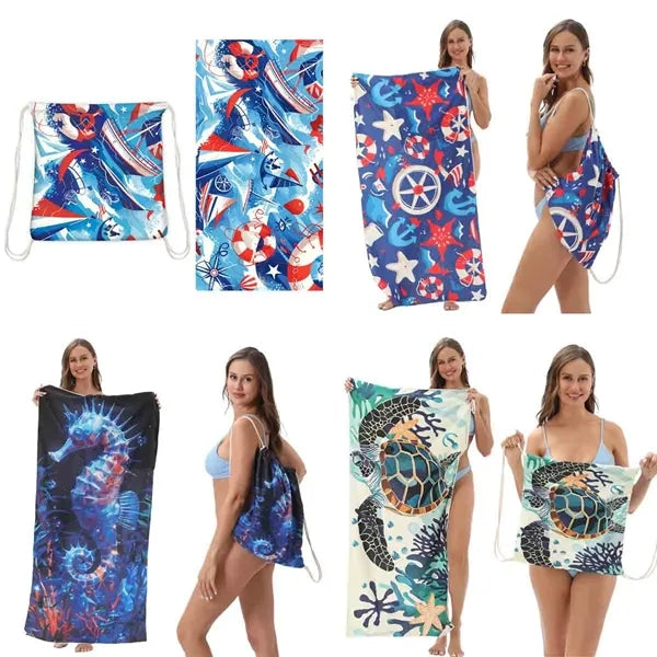 2-in-1 Beach Towel Backpack