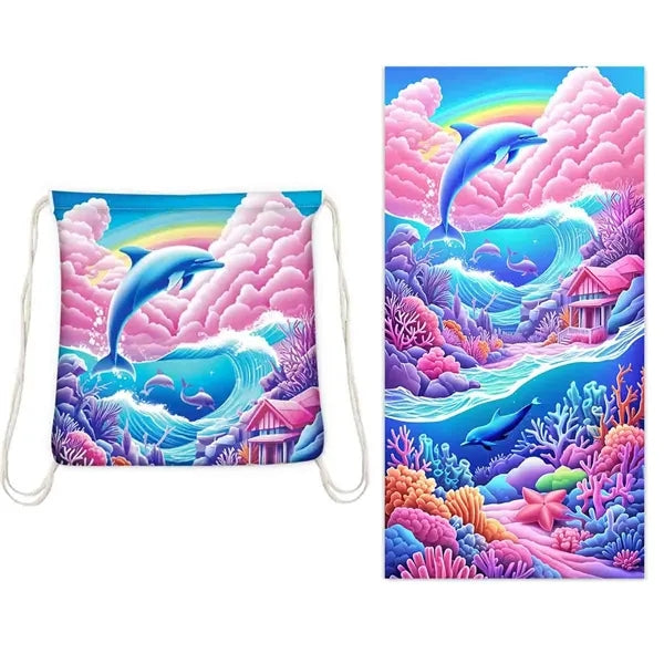 2-in-1 Beach Towel Backpack