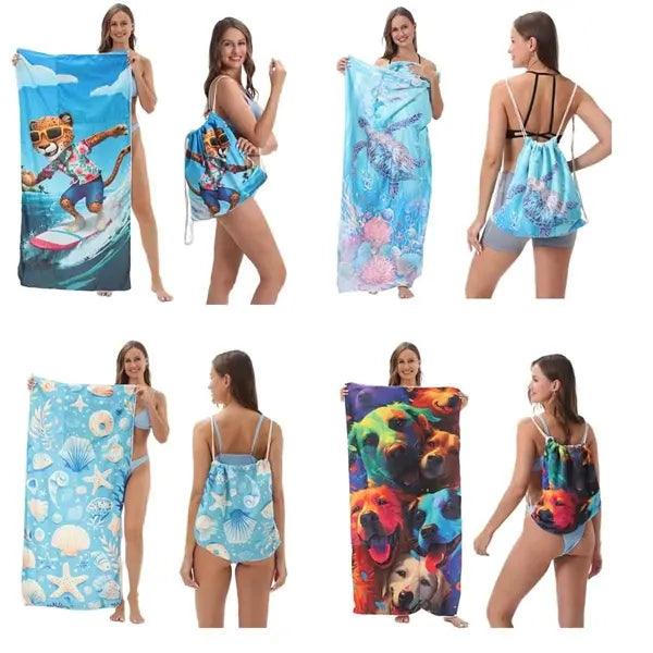 2-in-1 Beach Towel Backpack