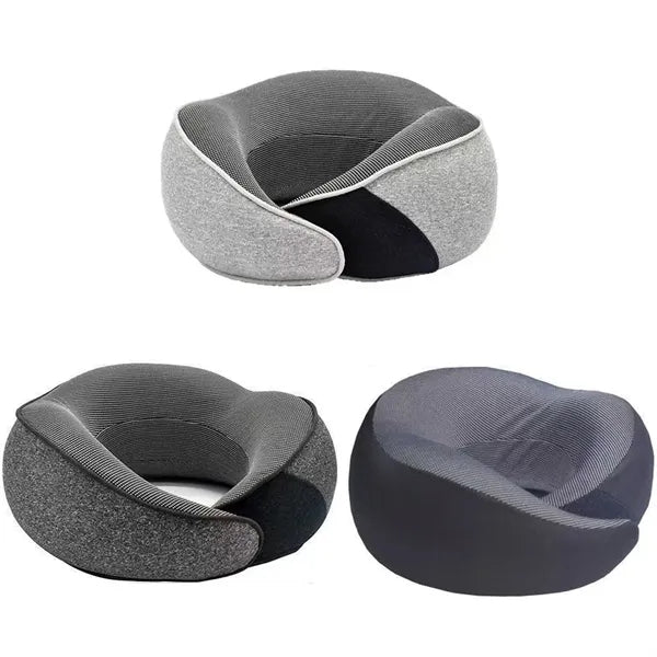 U Shaped Travel Neck Pillow Set With Eye Mask Earplugs Bag