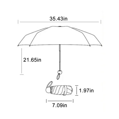 Travel Mini Umbrella for Purse, with UV Sun Protection