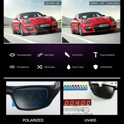 Polarized Sports Sunglasses with strap and UV Protection