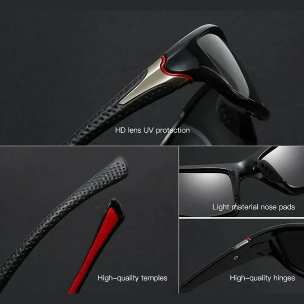 Polarized Sports Sunglasses with strap and UV Protection