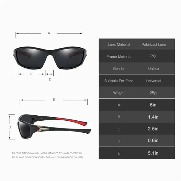 Polarized Sports Sunglasses with strap and UV Protection