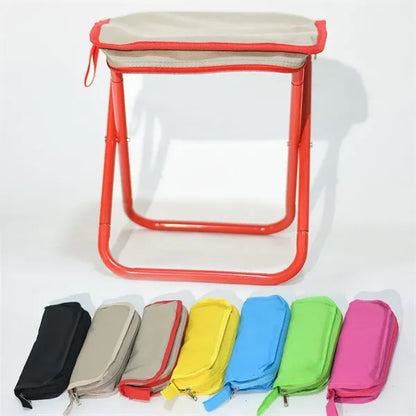 Foldable Handbag Stool with Storage Pocket