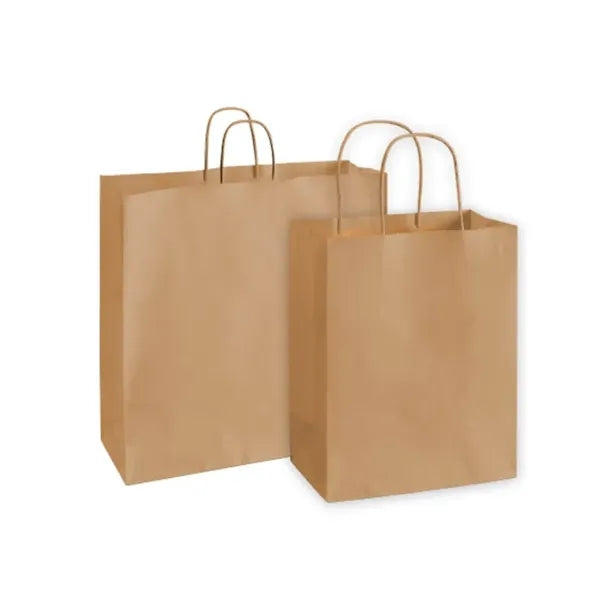 Kraft Paper Shopping Bags - Brown
