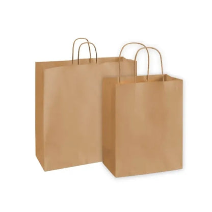 Kraft Paper Shopping Bags - Brown