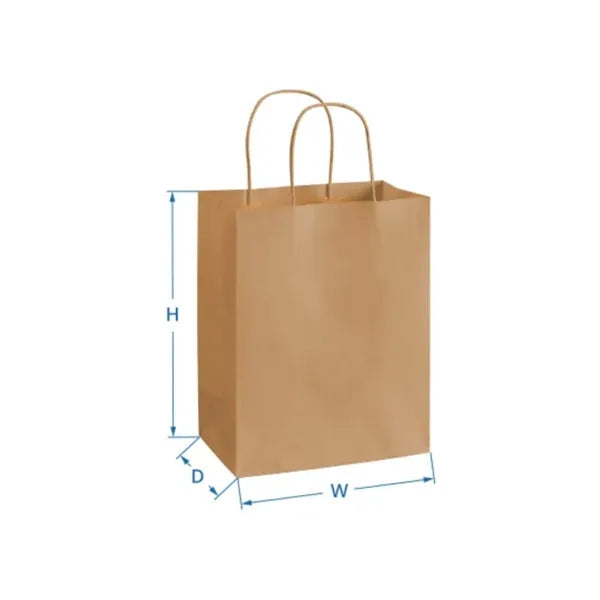 Kraft Paper Shopping Bags - Brown