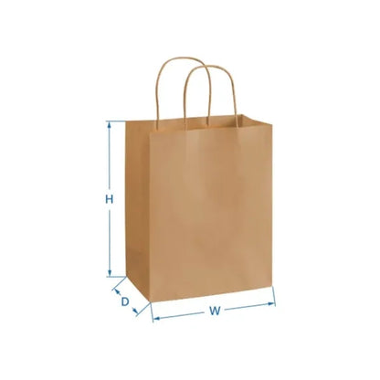 Kraft Paper Shopping Bags - Brown
