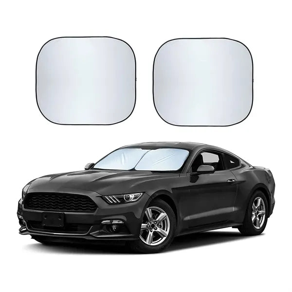Foldable 2-Piece Automotive Car Window Sunshade