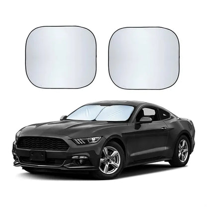 Foldable 2-Piece Automotive Car Window Sunshade
