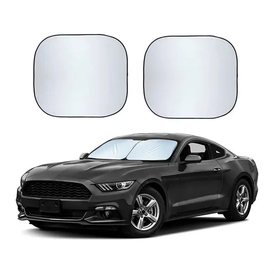 Foldable 2-Piece Automotive Car Window Sunshade