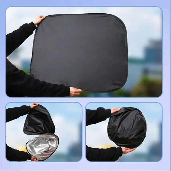 Foldable 2-Piece Automotive Car Window Sunshade