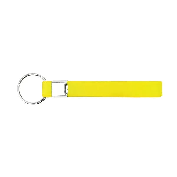 1/2" Screen Printed Silicone Wristband Keychain