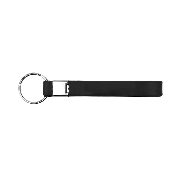 1/2" Screen Printed Silicone Wristband Keychain