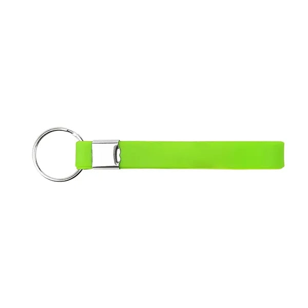 1/2" Screen Printed Silicone Wristband Keychain