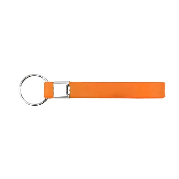 1/2" Screen Printed Silicone Wristband Keychain