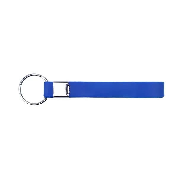 1/2" Screen Printed Silicone Wristband Keychain