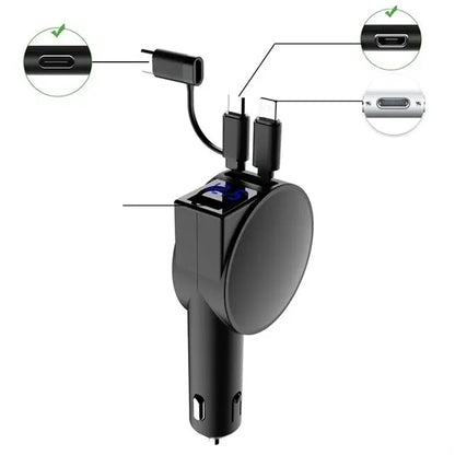 60W Car Charger Retractable