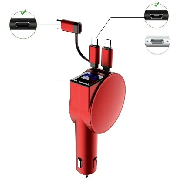 60W Car Charger Retractable