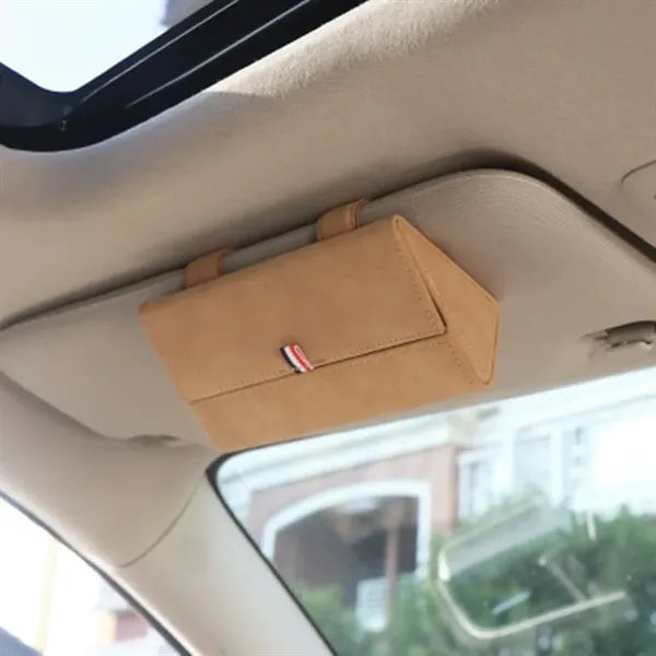 Flip Leather Car Glasses Case
