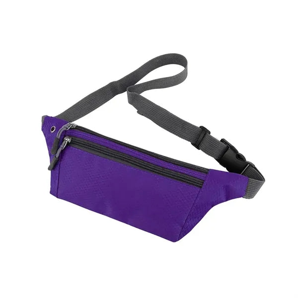 3 ZIPPER FANNY PACK ( 13" W x 4" H )