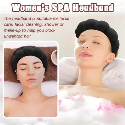 Spa Headband for Washing Face Wristband Set