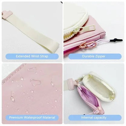 Stylish Compact Adjustable Strap Wristlet Zipper Wallet