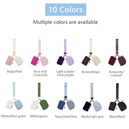 Stylish Compact Adjustable Strap Wristlet Zipper Wallet