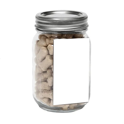 Pint Jar with Rectangle Magnet Pet Fill