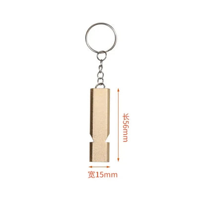 Dual-Tube Emergency Whistle with Lanyard & Carabiner