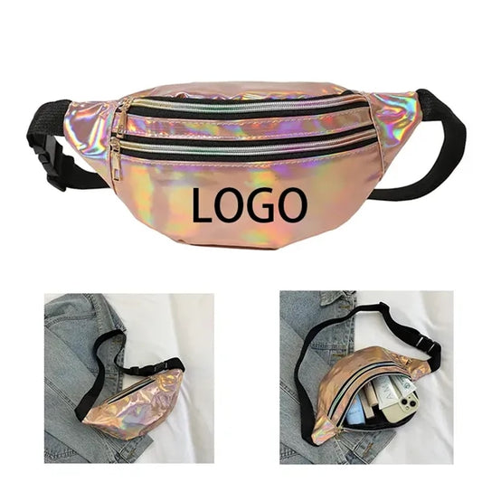 PU Laser Iridescent Fanny Pack