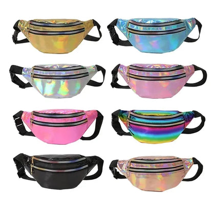 PU Laser Iridescent Fanny Pack