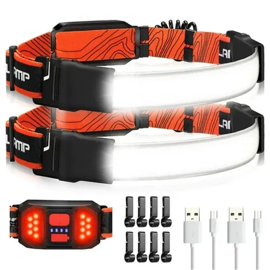 1000LM LED Headlamp with Taillight & 4 Clips