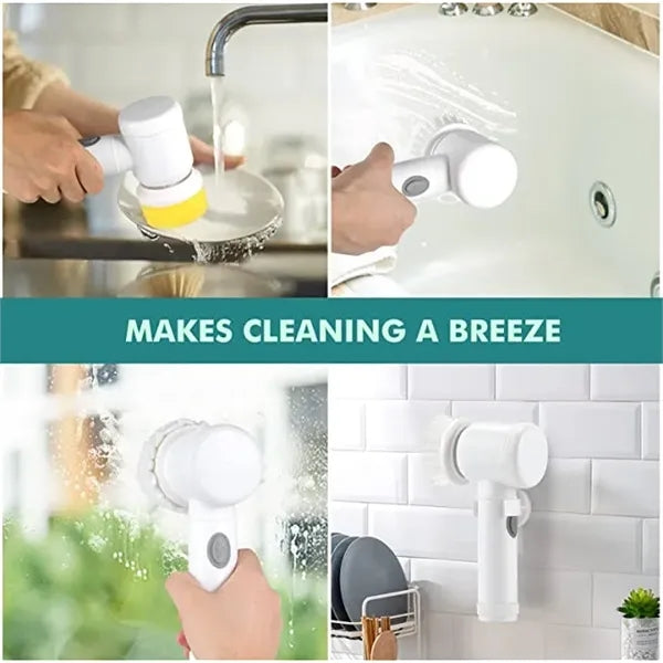 Electric Cleaning  with 3 Brush Heads